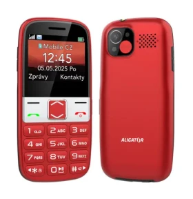 Aligator A775 Senior červený + stolná nabíjačka (A775RD)