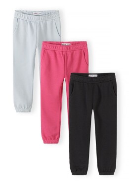 Dievčenské tepláky s elastickým pásom a sťahovacou šnúrkou 3pack Minoti 30FLEECE153 - 134/140 | 9/10let