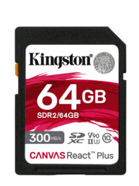 Kingston Canvas React Plus SDXC 64GB / UHS-II V90 / U3 / Class 10 (SDR2/64GB)