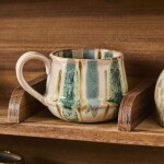 Ib Laursen Keramický hrnček Kalmar Dusty Blue Stripes 200 ml