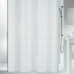 Spirella FILIGRAN sprchový záves abstraktný motív šedý / 180 x 200 cm / polyester (7610583163332)