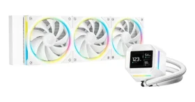 DEEPCOOL LM360 ARGB biela / AIO vodný chladič CPU / 3x 120mm / 2.4" IPS displej / AMD + Intel (R-LM360-WHDMMC-1)