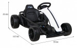 Mamido Detská elektrická motokára FX1 Drift Master biela