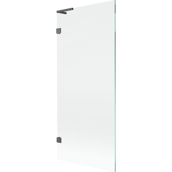 MEXEN/S - Lunar L vaňová zástena FIX 80 x 150, transparent, grafit kartáčovaná 897L-080-000-66-00