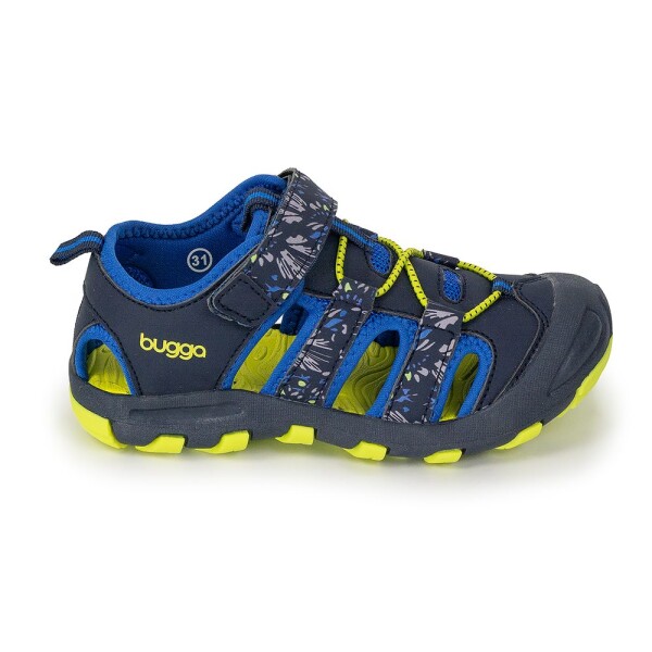 Chlapčenské sandále BUGGA LUMA Dark Blue/Yellow - tmavomodré - 33