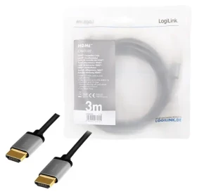 LogiLink HDMI 2.0 čierna / HDMI kábel / 4K/60Hz / pozlátené konektory / 3 m (CHA0102)