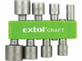 Extol-CRAFT Kľúče nástrčné do vŕtačky 8ks / 5-5.5-6-7-8-10-11-13mm / 1/4" šesťhran / CrV (EX10213)