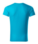 Pánske tričko Slim Fit s výstrihom do V tyrkysová S
