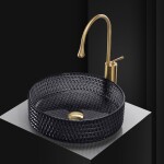 REA - Umývadlo na dosku Cristal Black REA-U9671