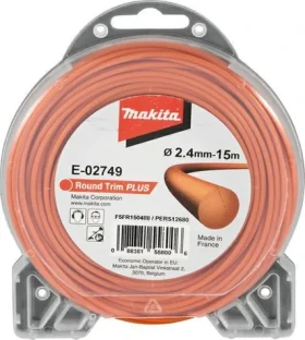 Makita E-02749 Struna nylonová okrúhla 2.4mm 15m oranžová (E-02749)
