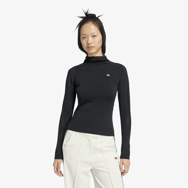 Tričko adidas Knit Hooded Ls Black XL