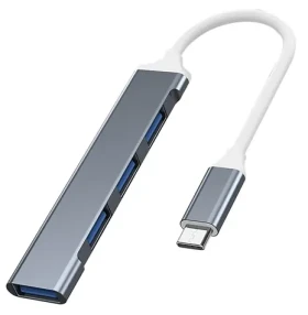 Vakoss TC-4125X strieborná / USB-C rozbočovač / 1x USB 3.0 / 3x USB 2.0 (TC-4125X)