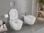 MEXEN/S - Carmen Závesná WC misa vrátane sedátka, duroplast, biela 30880200