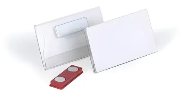 Durable transparentný / Menovka s magnetom / 40x75 mm / PVC / 25 ks (811619)