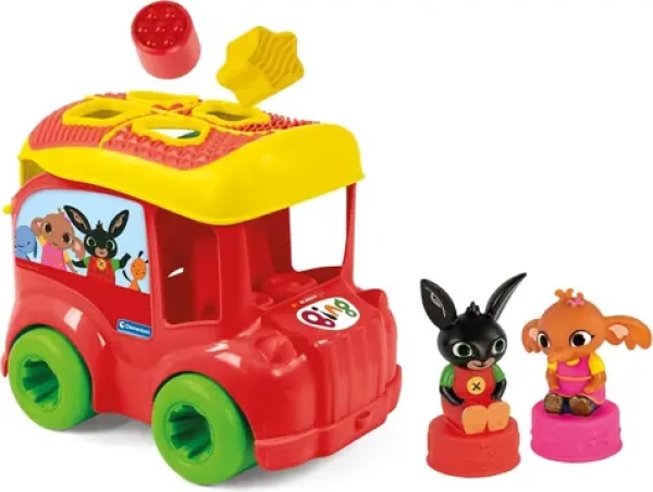 Clementoni Soft Clemmy Vkladací senzorický autobus Bing s 8 kockami