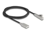 DeLock kábel USB-A - USB-C 60 W 1 m čierna/strieborná / Kábel / USB 2.0 / Quick Charge 3.0 (80766)