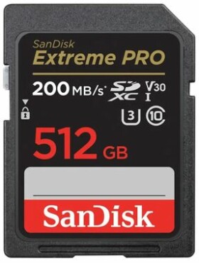 SanDisk Extreme PRO SDXC 512GB / Class 10 / rýchlosť prenosu 200 MB/s / vhodné pre 4K (SDSDXXD-512G-GN4IN)