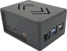 Allnet Radxa Rock 3A - professionelles Aluminium Gehäuse ecoPI PRO HP, schwarz