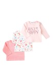 Tričko kojenecké 3pack, Minoti, Robbin 11, ružová - 68/74 | 6-9m