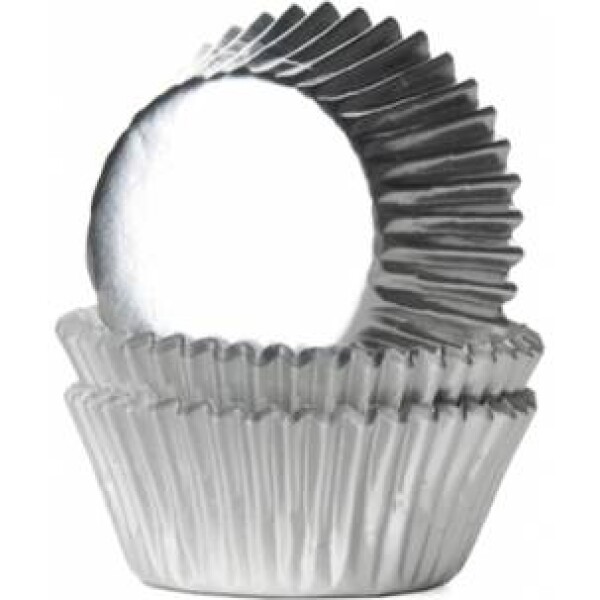 Mini košíčky na muffiny LESKLÉ strieborné 36 ks - House of Marie - House of Marie