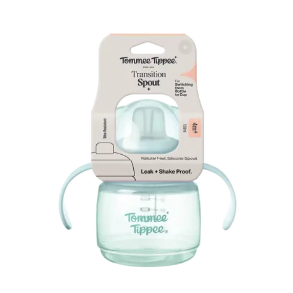 Tommee Tippee Transition netečúci hrnček s hubičkou 150 ml 4m+ modrá (447940-T)
