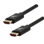 Logo HDMI 2.1 čierna / HDMI kábel / 1 m / 8K/60Hz, 4K/120Hz / pozlátené konektory