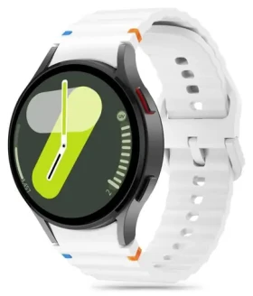 Tech-Protect Silikónový športový remienok biely / Remienok / Samsung Galaxy Watch 4/5/5 Pro/6/7/FE / Silikón