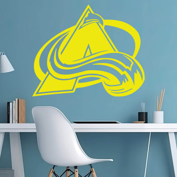 Veselá Stena Samolepka Hokejový tím Colorado Avalanche Farba: žlutá, Veľkosť: 100 x 81 cm