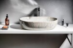SAPHO - DALMA keramické umývadlo na dosku, 59x42cm, grigio 413