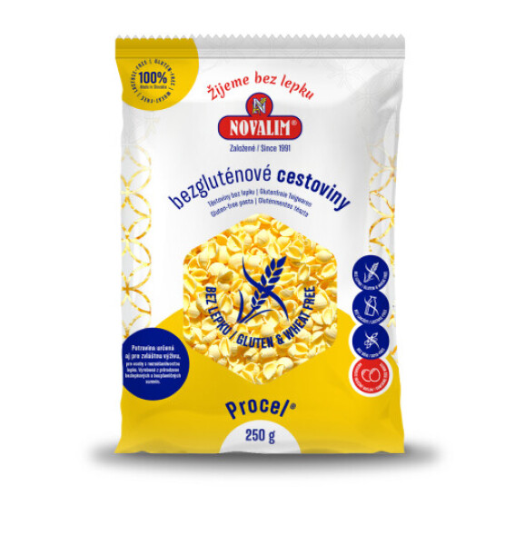 NOVALIM Bezlepkové cestoviny mušle 250 g