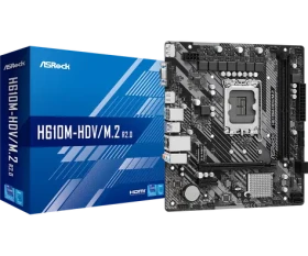 ASRock H610M-HDV/M.2 2.0 / H610 / LGA 1700 / 2x DDR4 / PCIEx16 / 1x GLAN / mATX (90-MXBJH0-A0UAYZ)