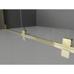 MEXEN/S - Velár sprchovací kút, posuvné dvere 130 x 75, dekor, zlato 871-130-075-31-50