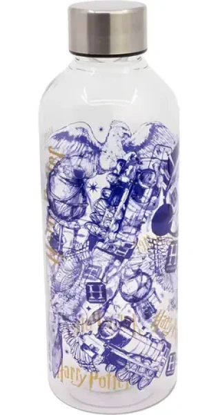 STOR Fľaša na pitie Harry Potter - Kúzla 850 ml / Fľaša na pitie / kovový uzáver / bez BPA a ftalátov (31051)