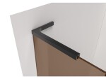 CERANO - Sprchová zástena Walk-in Onyx L-ľavá vzpera - 8 mm - čierna matná, bronzové sklo - 100x200 CER-687970