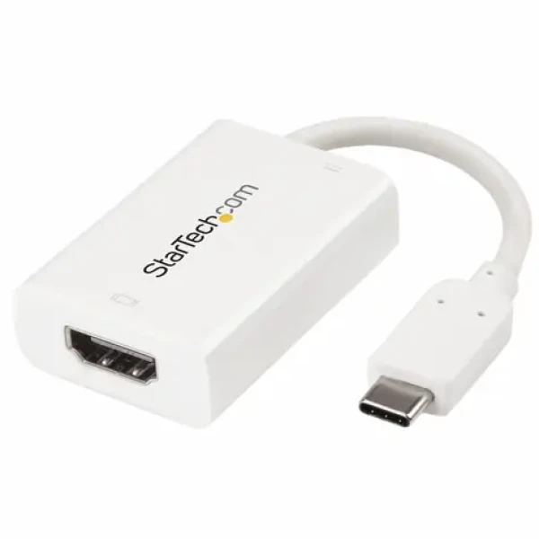 StarTech adaptér USB-C na HDMI PowerDelivery 60W biela / 4K 60Hz / Thunderbolt 3 (CDP2HDUCPW)