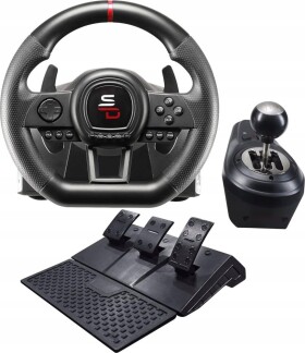 Subsonic Subsonic SA5658, Steering wheel + Pedals + Joystick, PlayStation 4, Xbox One, Xbox One S, Xbox One X, Xbox Series S, Xbox Series X, D-pad, Options button, Share button, Wired, USB, Black