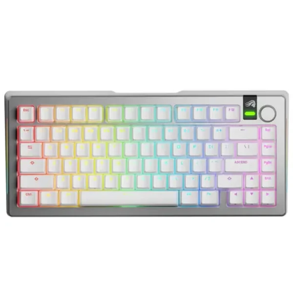 Glorious GMMK 3 Pro Wireless 75% - Fox Linear ANSI strieborná / herná 75% TKL / USB-C+BT / ANSI US / Fox Linear / RGB (GLO-KB-GMMK3-PRO-75-PB-FOX-WL-SIL-US)