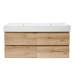 Kúpeľňová skrinka s umývadlom SAT B-Way 119x50x45 cm dub mat BWAY2120OAKU2B BWAY2120OAKU2B