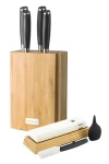 G21 Gourmet Damascus Sada nožov / 4 ks / Bambusový blok / Brúsny kameň (G-DMSSET4)