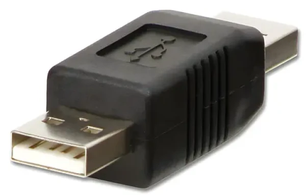Lindy USB AA čierna / Adaptér / male-male / zapojenie 1:1 (71229)