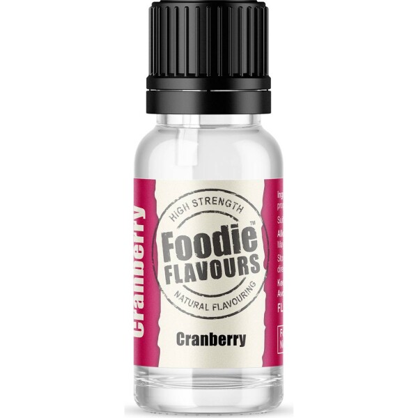 Prírodné koncentrované aróma 15 ml brusnica - Foodie Flavours - Foodie Flavours
