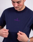 ONE OF XX Midnight Purple Embroidered Loose Fit T-shirt Midnight Purple XL