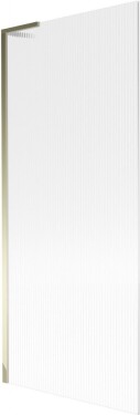 MEXEN/S - Next L vaňová zástena FIX 80 x 150, prúžky, zlatá 895-080-000-03-09-50