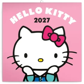 NOTIQUE Mriežkový kalendár Hello Kitty 2027 / Nástenný kalendár / 30 × 30 cm / 6 jazykov