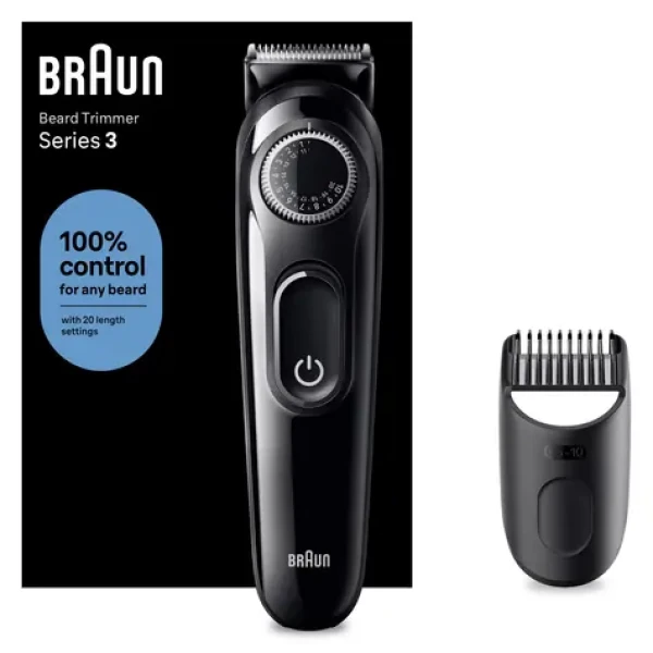 Braun Series 3 BT3400 čierna / Holiaci strojček / Pánsky / Otočné ovládanie / 50 min prevádzka (BT3400)
