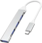 PremiumCord USB-C hub space grey / Hub / 1x USB-A 3.2 Gen 1 / 3x USB-A 2.0 / hliníkové púzdro (ku31hub12)