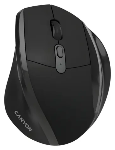Canyon OnClick 17 čierna / Bezdrôtová optická myš / ergonomická / 1600 DPI / 6 tlačidiel (CNE-CMSW17B)