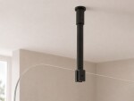CERANO - Sprchová zástena Walk-in Orbis Top Round Ľ/P - 8 mm - okrúhla vzpera - čierna matná, transparentné sklo - 110x200 CER-682150