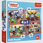 Trefl - Puzzle - Mašinka Tomáš: Úžasný Tomáš 4v1