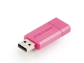 Verbatim Store #39;n#39; Go PinStripe 32GB ružová / Flash Disk / USB 2.0 / čítanie: 12MBs / zápis: 5MBs (49056)